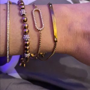 Michael Kors adjustable gold bracelets